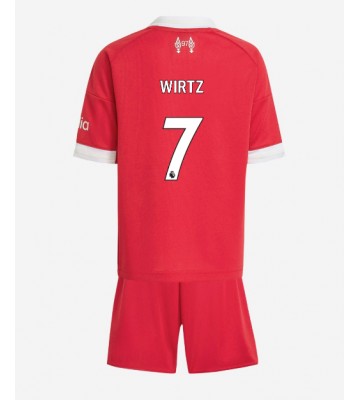 Liverpool Florian Wirtz #7 Replika Hemmatröja Barn 2025-26 Kortärmad (+ Korta byxor)